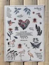 Tampons transparents A6 - flamants rose