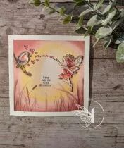 Tampons transparents A6 - flamants rose