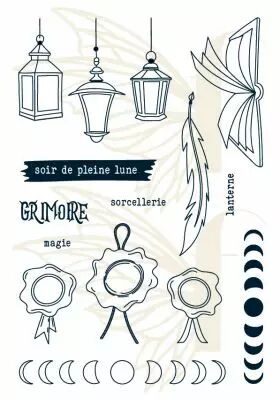 Tampons transparents A6 - grimoire du soir