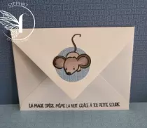 Tampons transparents A6 - la petite souris est passée