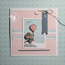 Tampons transparents A6 - la petite souris est pass&eacute;e