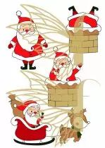 Tampons transparents A6 - pere noel