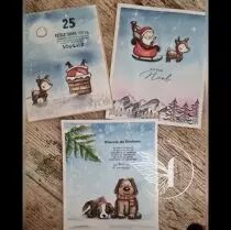 Tampons transparents A6 - pere noel