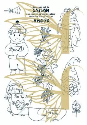 Tampons transparents A6 - personnages de noel