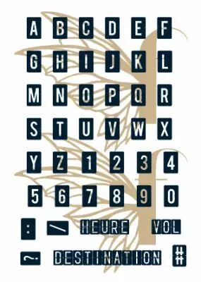Tampons transparents A6 - petit alphabet a�roport