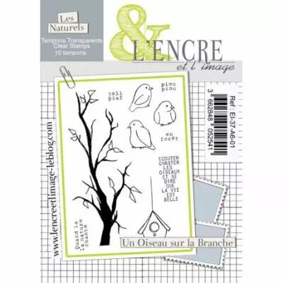 TAMPONS TRANSPARENTS A6 - UN OISEAU SUR LA BRANCHE