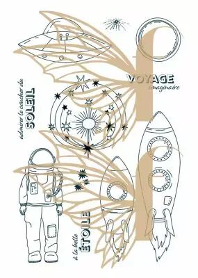 Tampons transparents A6 - voyage imaginaire