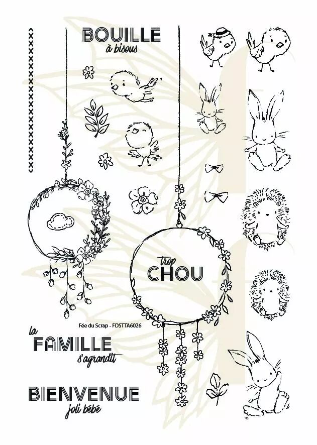 Fdstta6026 Tampons Transparents A6 Bouille A Bisous Fee Du Scrap