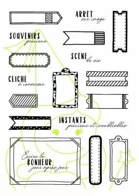 TAMPONS TRANSPARENTS A6 ETIQUETTES