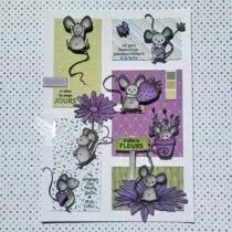 TAMPONS TRANSPARENTS A6 FEUILLAGES DE PRINTEMPS