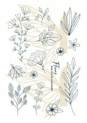 TAMPONS TRANSPARENTS A6 FLEURS DU JARDIN