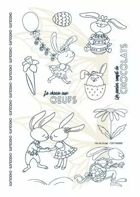 TAMPONS TRANSPARENTS A6 LA CHASSE AUX OEUFS