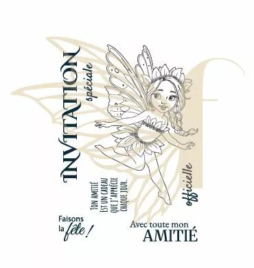 Tampons transparents A7 - F�e des cartes d\'invitation