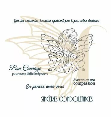 Tampons transparents A7 - F�e des cartes de condol�ances