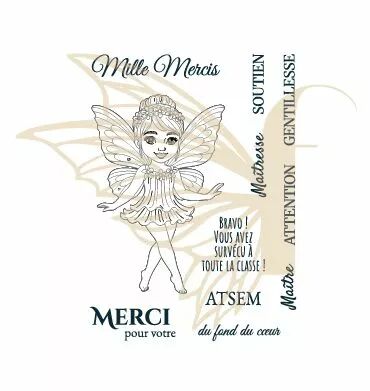 Tampons transparents A7 - F�e des cartes de remerciements