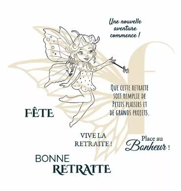 Tampons transparents A7 - F�e des cartes de retraite