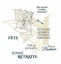 Tampons transparents A7 - F&eacute;e des cartes de retraite