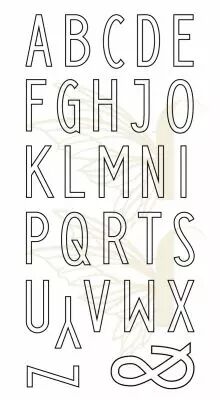 TAMPONS TRANSPARENTS DL ALPHABET EVIDE