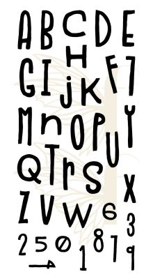 Tampon scrap alphabet en cadres