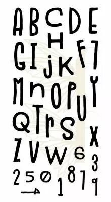 TAMPONS TRANSPARENTS DL ALPHABET