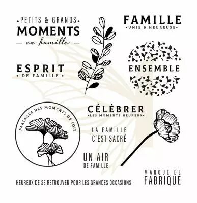 TAMPONS TRANSPARENTS FAMILLE