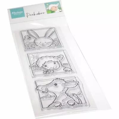 Tampons transparents peek-a-boo spring animals