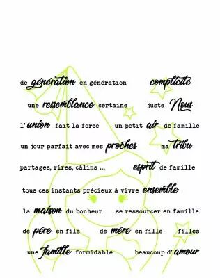TAMPONS TRANSPARENTS PHRASES FAMILLE