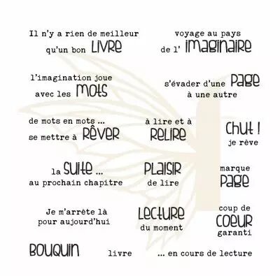 TAMPONS TRANSPARENTS PHRASES LECTURE