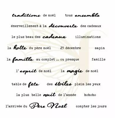 TAMPONS TRANSPARENTS PHRASES UN AIR DE NOEL