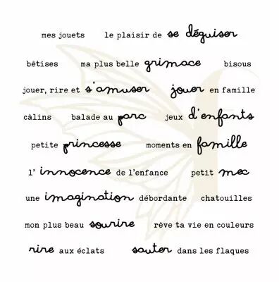 TAMPONS TRANSPARENTS PHRASES UN AIR ENFANTIN