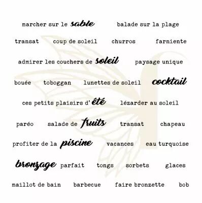 TAMPONS TRANSPARENTS PHRASES UN AIR ESTIVAL