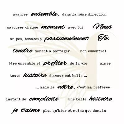 TAMPONS TRANSPARENTS PHRASES UN AIR ROMANTIQUE