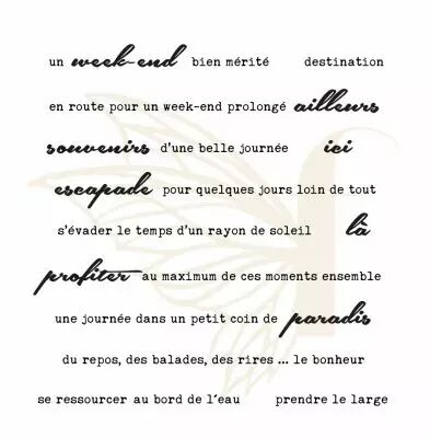 TAMPONS TRANSPARENTS PHRASES WEEK-END