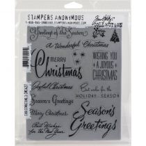 Tim Holtz Cling Stamps 7\ X8.5\  Christmastime #3