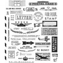 Tim Holtz Cling Stamps 7\ X8.5\  Correspondence