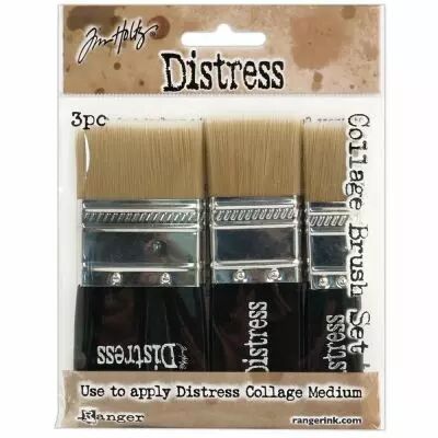 Tim Holtz Distress Collage Brush Assortment 1 Each Of 3/4\ , 1-1/4\  & 1-3/4\ 