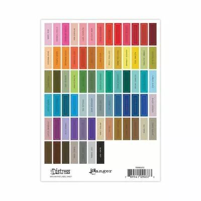 Tim Holtz Distress Mini Ink Pad Label Sheets black