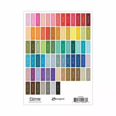 Tim Holtz Distress Mini Ink Pad Label Sheets white