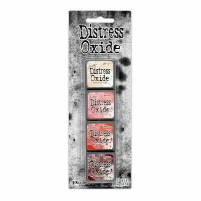 Tim Holtz Distress Mini Oxide Ink Pads 4/Pkg - Kit 13 rouge