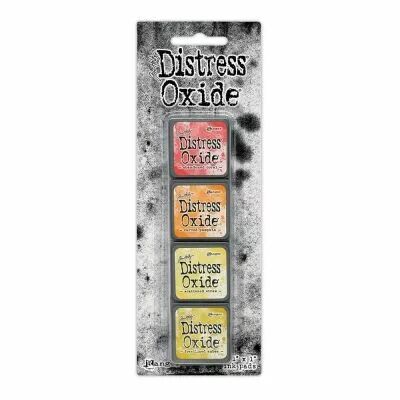 Tim Holtz Distress Mini Oxide Ink Pads 4/Pkg - Kit 14 orange / jaune