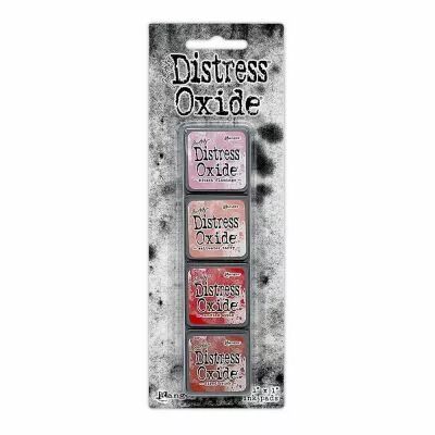 Tim Holtz Distress Mini Oxide Ink Pads 4/Pkg - KIT 7 rouge/rose