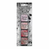 Tim Holtz Distress Mini Oxide Ink Pads 4/Pkg - KIT 7 rouge/rose