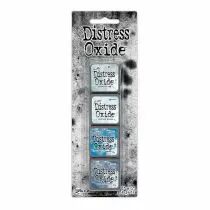 Tim Holtz Distress Mini Oxide Ink Pads 4/Pkg -KIT 10 bleu